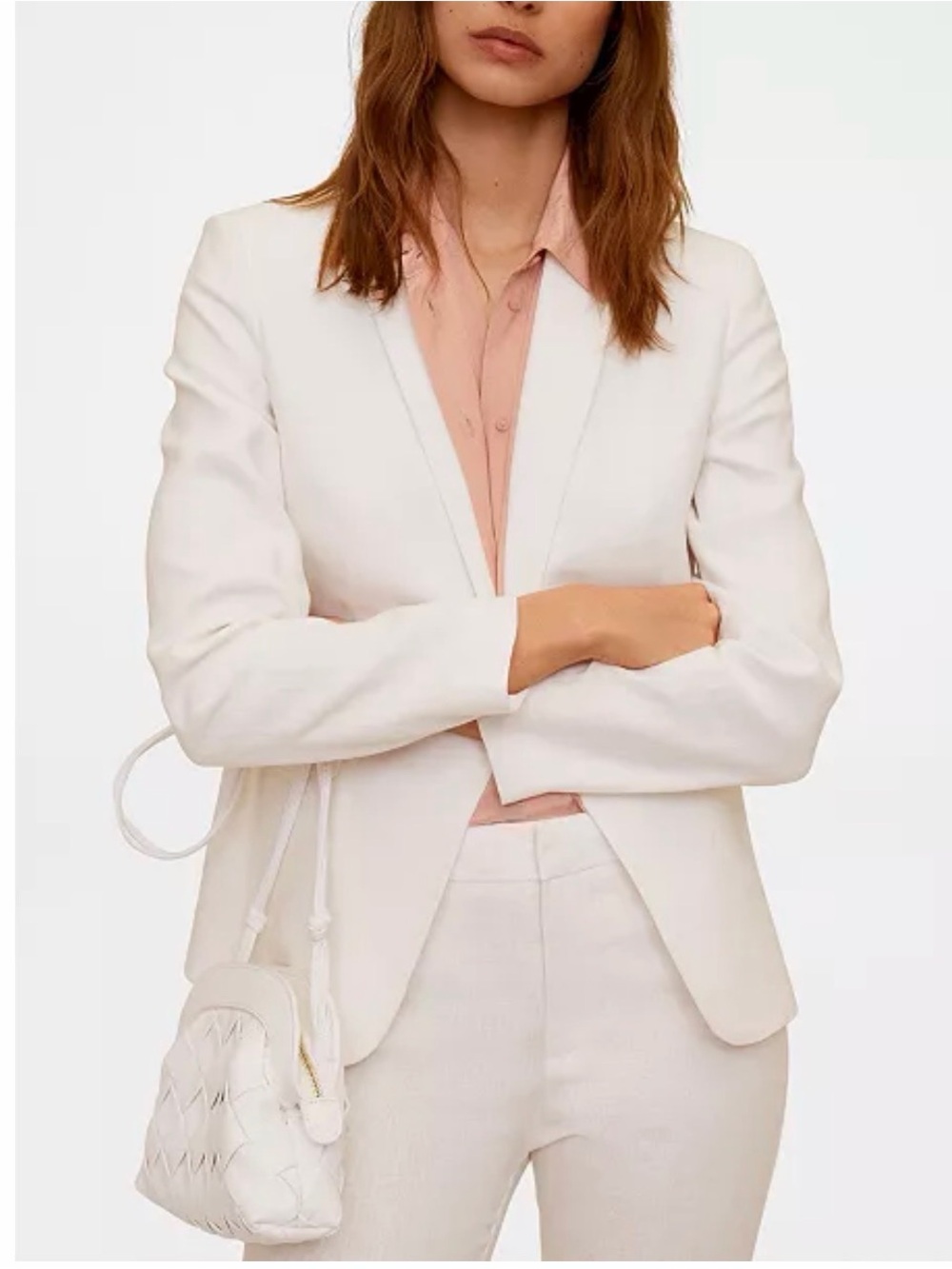 NWOT Mango single breast linen blazer